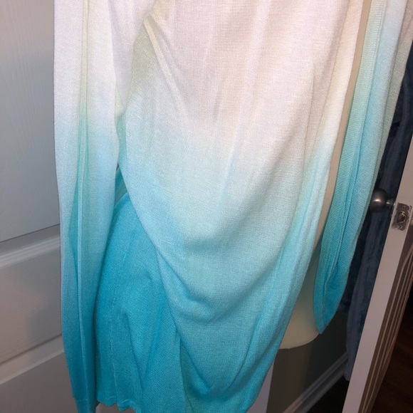 Michael Kors Ombre Blue and White Women's Sweater - Picture 2 of 3